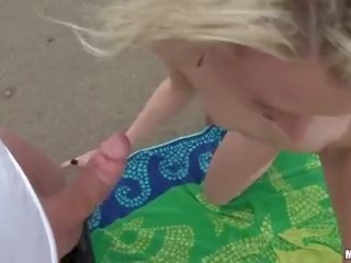 Jeanie Marie Blond Do Cock Sucking At The Beach
